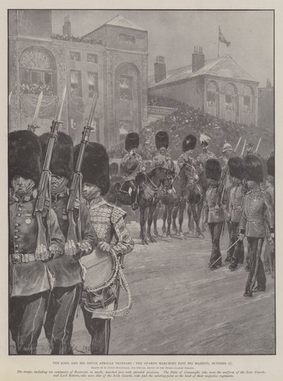 Le roi et ses vétérans sud-africains, les gardes défilant devant Sa Majesté, 27 octobre - Richard Caton Woodville junior